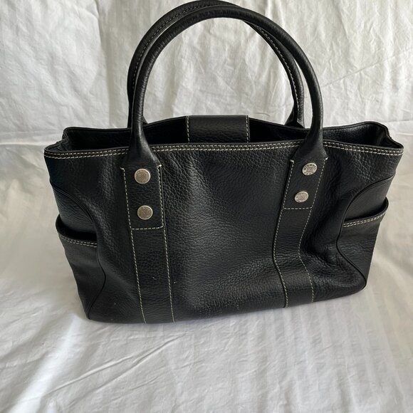 Michael Kors Black Pebble Leather Large Satchel - Picture 1 of 9